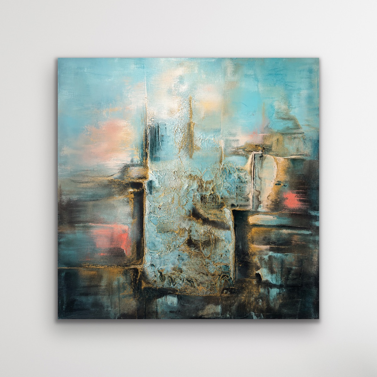"Gjennom Disen", 100x100, 2 cm dypt lerret. Kr. 10.000,- (eks. innramming) - Image 8